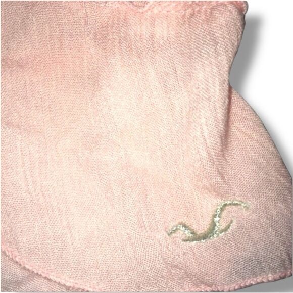 Hollister Top Pink Sheer Floral Lace Trim Sheer Tiered Racerback Tank Size XS - Picture 11 of 16